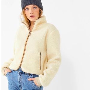 Urban Outfitters Scout Sherpa Cropped Jacket